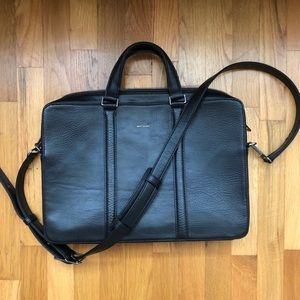 Vegan leather briefcase